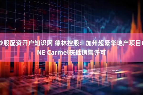 炒股配资开户知识网 德林控股：加州超豪华地产项目ONE Carmel获批销售许可