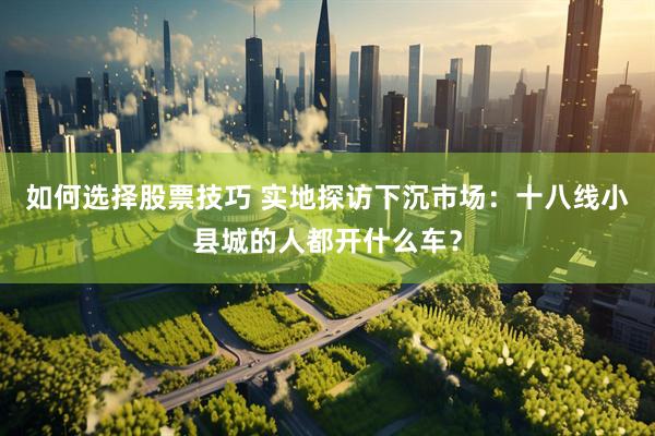 如何选择股票技巧 实地探访下沉市场：十八线小县城的人都开什么车？